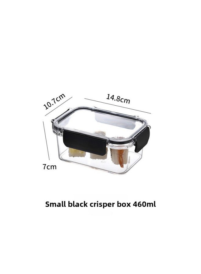 Fresh-keeping Box Food Grade Refrigerator Special Storage Box Frozen With Lid Sealed Box Food Nuts Fruit Food Cans-Specifications:Black Small Size  - Image 1