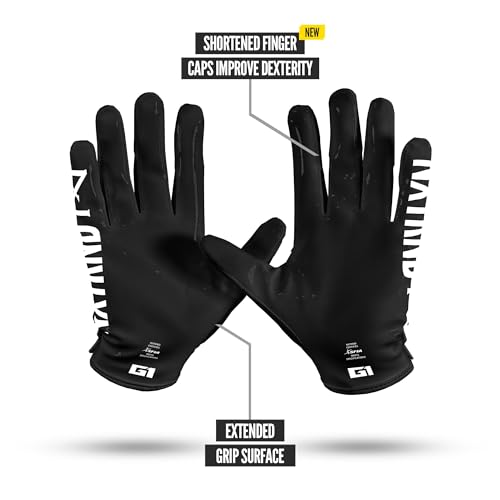 NXT NXTRND Nxtrnd G1 Pro Men's Football Gloves, Adult Sticky Receiver Gloves (Black, Medium) - Image 4