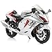 Risopen 112 Motorcycle Model Toy for Suzuki Hayabusa Metal Diecast with Plastic Motorcycle Model for Maisto No Assembly Required Mini Finished Moto Gift for AdultSilver - Image 3