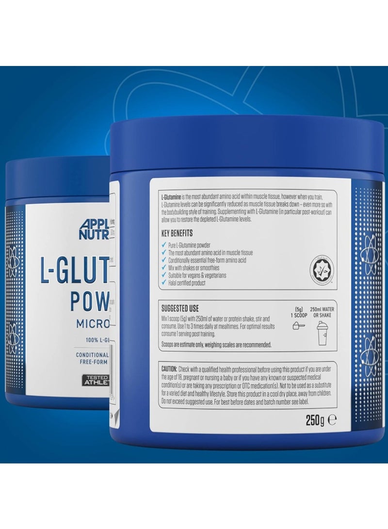 Applied Nutrition L-GLUTAMINE POWDER 250G 50 Servings - Image 3