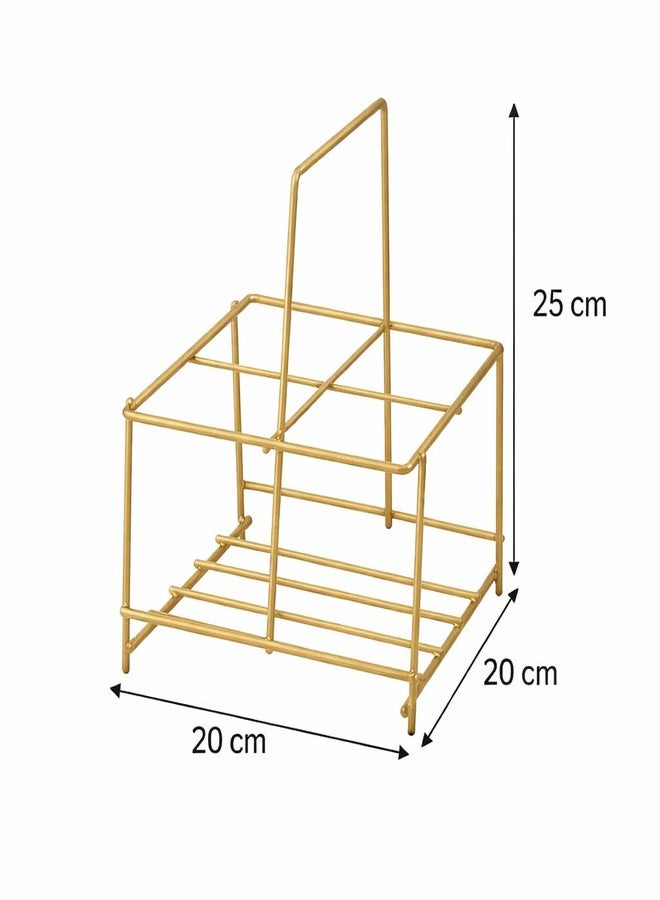 OGFC 58894 Milk Bottle Holder for 4 Bottles/Bottle Rack/Milk Stand - Golden - Image 2