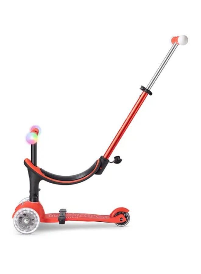 Micro Mini2Grow Deluxe LED 4-in-1 Ride-On & Scooter with LED Wheels, 1 to 6 Years - Red - Image 3