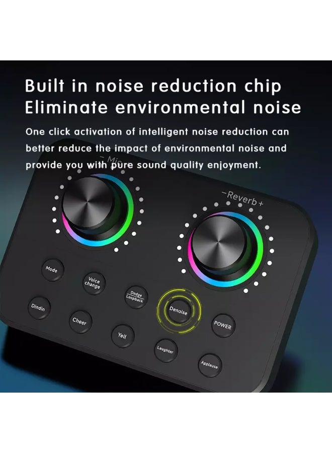BOX6 Live Sound Card Voice Changer – USB Audio Mixer for Mobile Phone & PC with DSP Effects, Live Streaming & Recording - Image 5