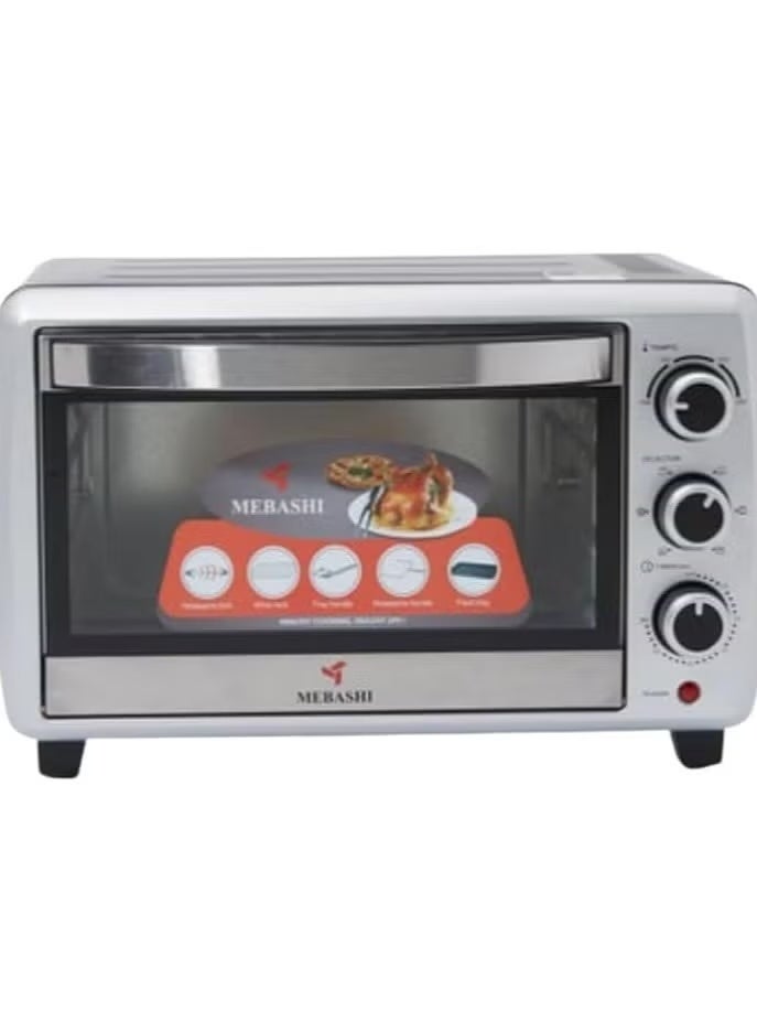MEBASHI 24L Electric Oven Toaster, White Steel, Adjustable Temperature,(1500W) 60 Minute Timer (ME-EOV2401KR) - Image 1