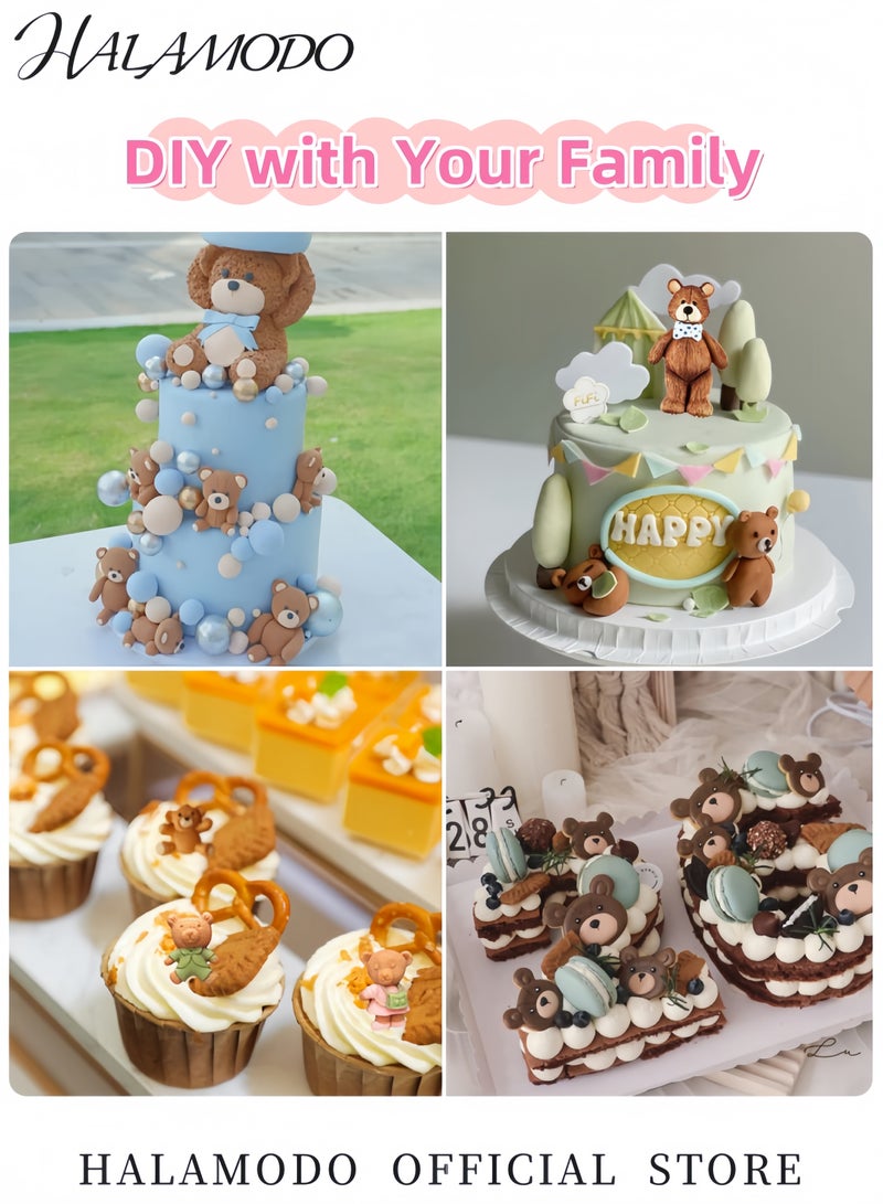 هالامودو قالب دب سيليكون وردي، ٨.٢ × ٦.٧ × ٢ سم، لطيف - Image 5