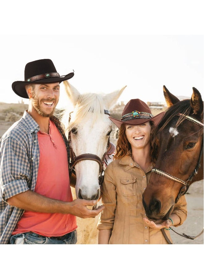 Handmade Adjustable Cowboy Hat Bands, Soft PU Leather, Western Style, Fits Fedora and Straw Hats