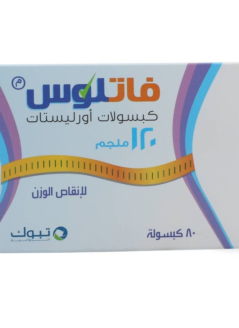 Tabuk Pharmaceuticals - Fatlos 120 mg 80 Capsules - Image 1