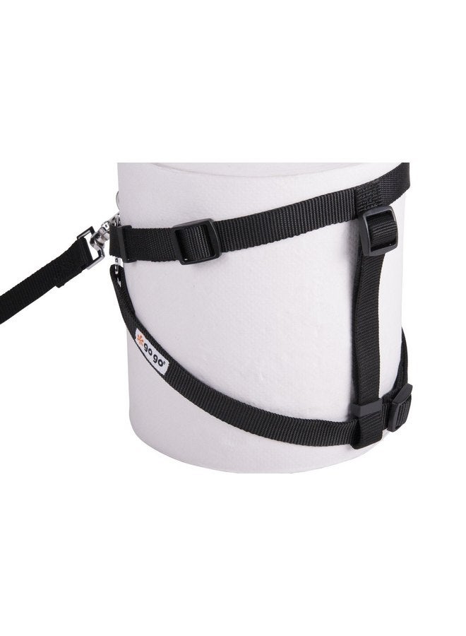 GOGO Pet Products Comfy Nylon 3/4-Inch Adjustable Easy Pet Harness, Medium, Black - Image 2