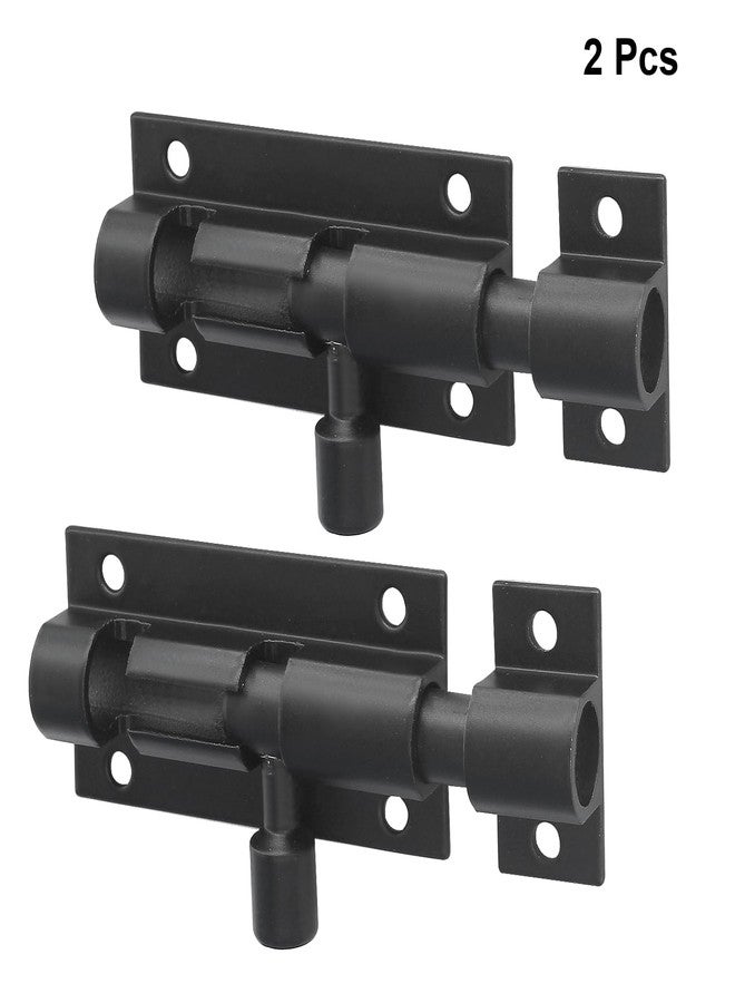 Bivethoi 2 PCS 2 Inch Barrel Bolt Latch Black Door Latch Hardware, Small Slide Latch Lock Mini Gate Garage Door Latch - Image 5