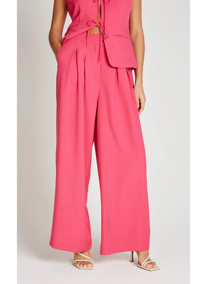 ليتل مسترس High Waist Pink Wide Trouser