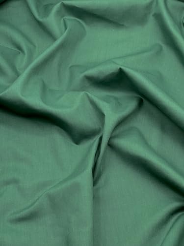 EOVEA - Cotton Polyester Fabric by The Yard – 60" Wide Broadcloth Fabric, Soft, Lightweight & Breathable Material for Lining, Curtains, Bedding, Skirts, Sewing Projects (Hunter Green,2 Yard) - Image 2