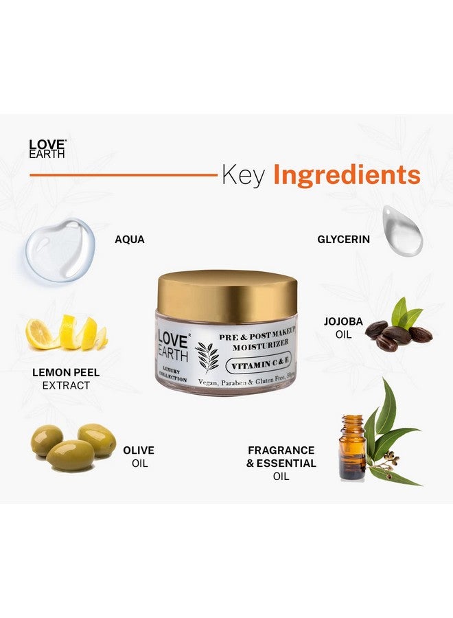 Love Earth Pre & Post Makeup Face Moisturizer with Lemon Peel Extracts & Jojoba Oil for Skin Hydration & Moisturizing 50gm - Image 3