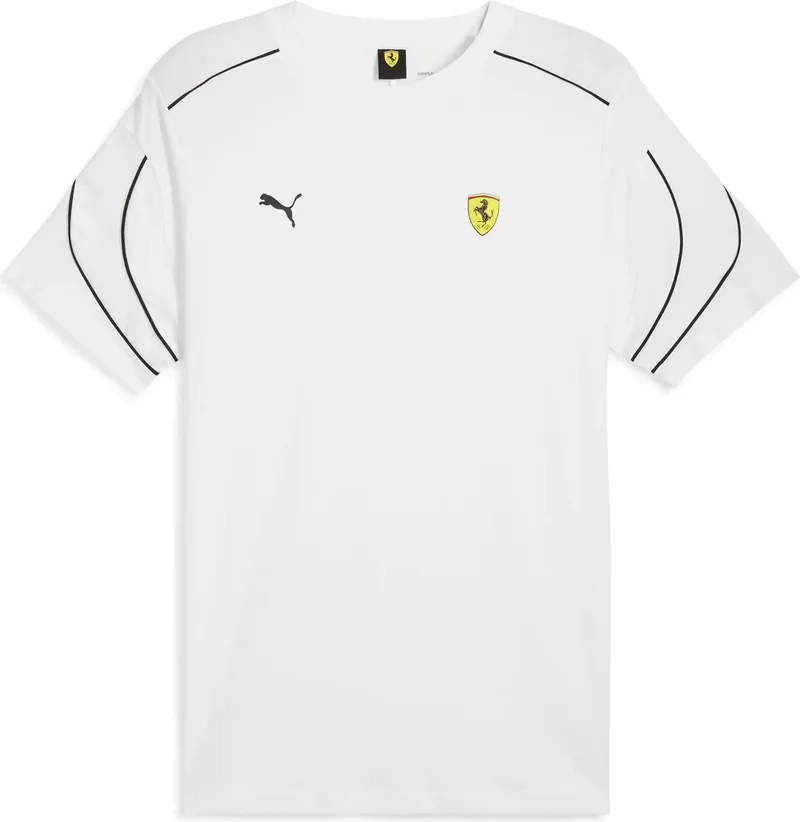PUMA Men's White Ferrari Race Mt7+ Tee White Men's T-Shirt