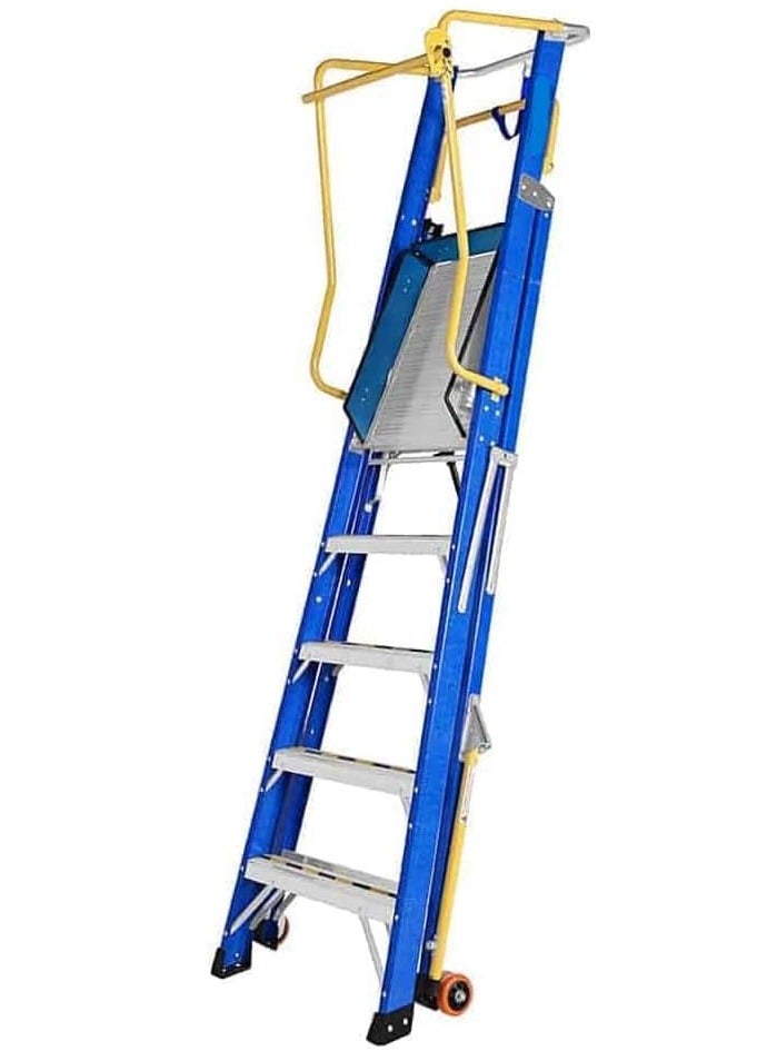 ABBASALI 8ft Fiberglass Platform Ladder (2.5m) - Image 3
