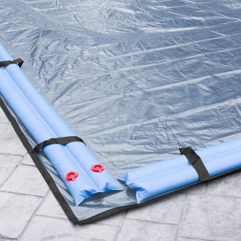 Robelle 12 x 24 ft Heavy Duty Blue Winter Pool Cover for Inground Pools, 5 ft Overlap (17 x 29 ft Cover Size), Solid 8 x 8 Scrim, 2.36 oz/yd2, 10-Year Warranty, Style: 351224RA - Image 3