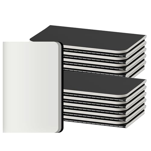 XYark Blank Pocket Notebooks, 20 Pack Small Notebook Bulk, 3.5x5.5 inch, A6 Size Thick 80GSM Unlined Paper, Black Cover Mini Journal for Men, Women, Journaling & Business Notes - Image 1