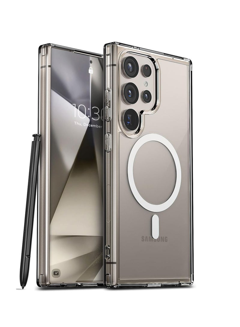 DUSALA Magnetic Case for Samsung Galaxy S24 Ultra 5G 6.8-Inch, Compatible with MagSafe, Shockproof Protective Phone Cover, Non-Yellowing Hard Clear PC Back (Clear) - Image 1