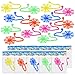 Yeetec 24 Pack Sticky Spider Web Cobweb Sticky Hands Stretchy Sensory Toys for Halloween Party Favors Birthday Party Supplies Bag Fillers Classroom Prizes Random Color - Image 2