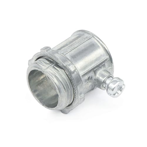 Qlvily 25 Packs EMT Set Screw Connectors, 1/2-Inch EMT Zinc Die Cast Electrical Conduit Fitting - Image 1