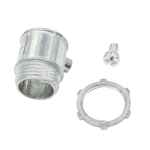 Qlvily 25 Packs EMT Set Screw Connectors, 1/2-Inch EMT Zinc Die Cast Electrical Conduit Fitting - Image 3