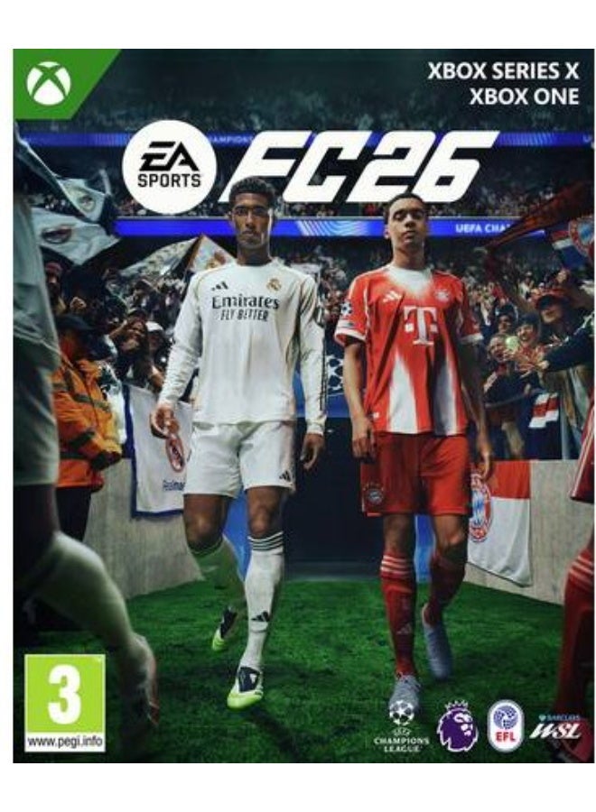 ألعاب الشمس EA Sports FC 26 لجهاز Xbox Series X و Xbox One | لعبة محاكاة كرة القدم الرسمية | طور Ultimate Team وطور المهنة (Career Mode) واللعب الجماعي عبر الإنترنت | نسخة عالمية | PEGI 3 - Image 1