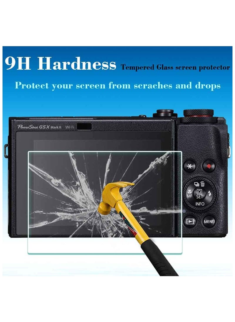 Generic 2 Pack Screen Protector Tempered Glass for Canon PowerShot G7 X Mark II G9 X Digital SLR Camera  - Image 3