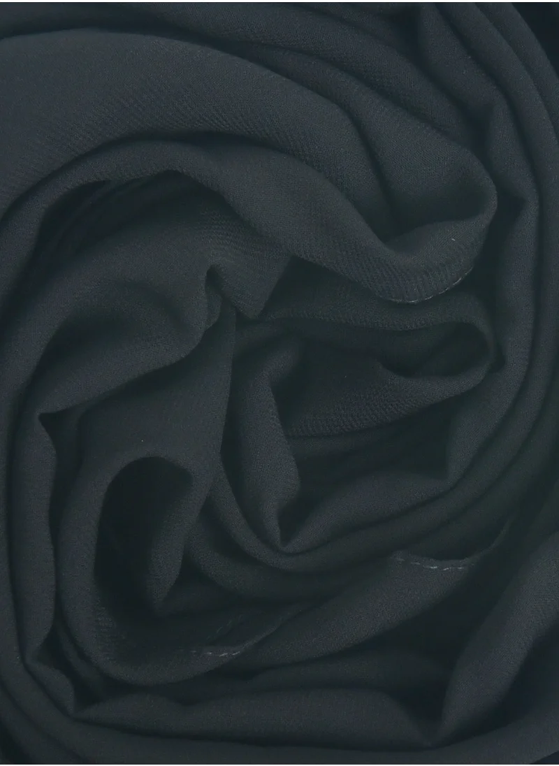 lamha abaya Plain black silk design