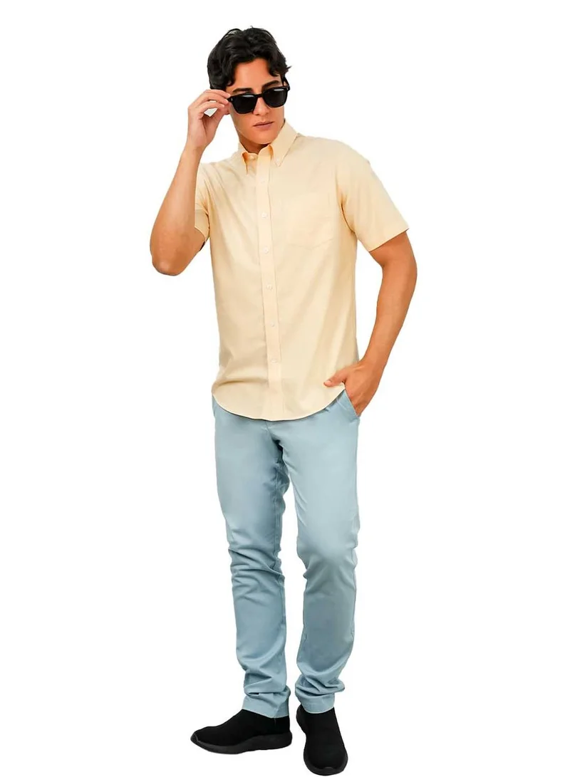 GIORDANO  Men's Wrinkle-Free Short Sleeve Cotton Oxford Shirt for Men | Best Price UAE