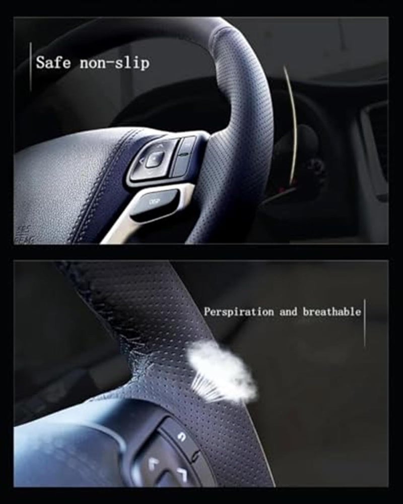 Wivplex Microfiber Leather Steering Wheel Cover for Skoda Models - Image 5