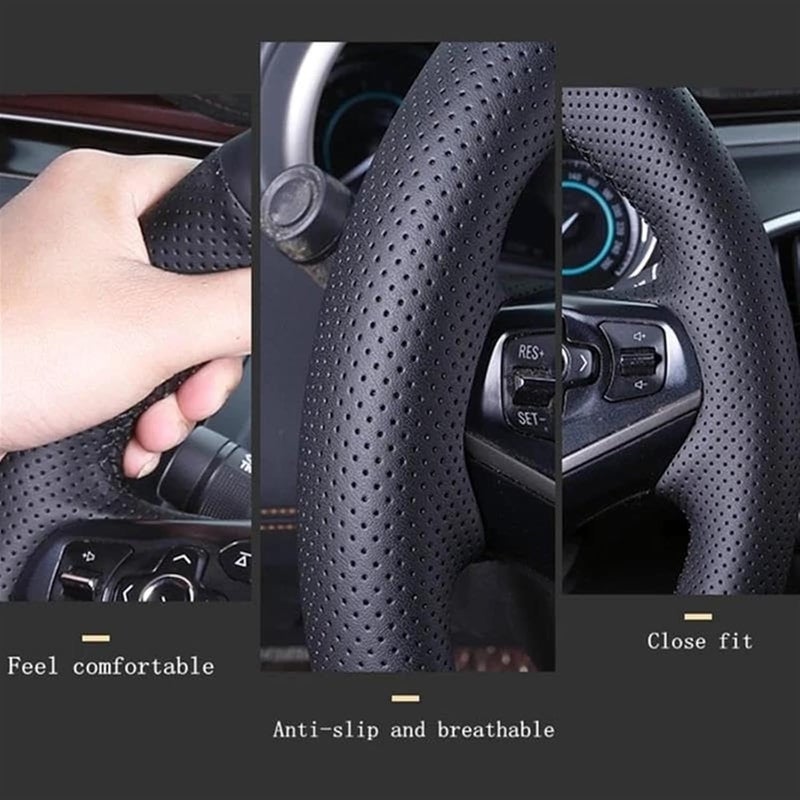 Wivplex Microfiber Leather Steering Wheel Cover for Skoda Models - Image 2