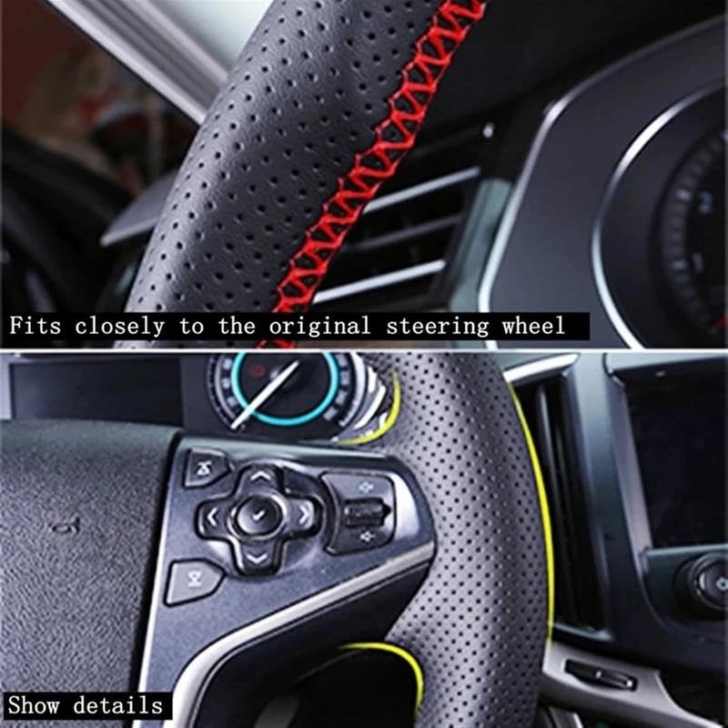 Wivplex Microfiber Leather Steering Wheel Cover for Skoda Models - Image 3