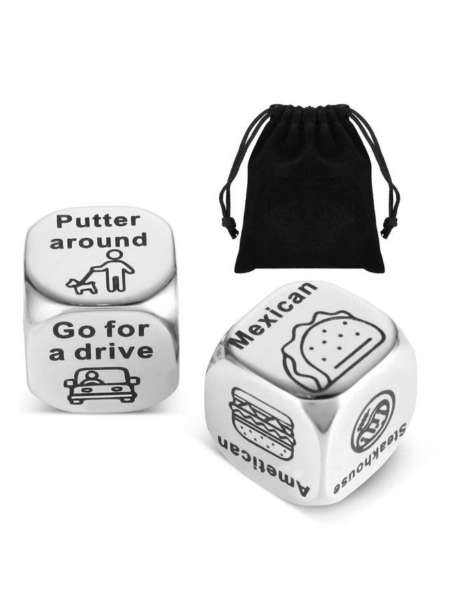 Grevosea 2 Pcs Retirement Decision Dice Gifts For Men Women Him Her Happy Retirement Gifts For Retired Teachers Decision Dice Leaving Employee Appreciation Steel Anniversary Birthday - Image 1