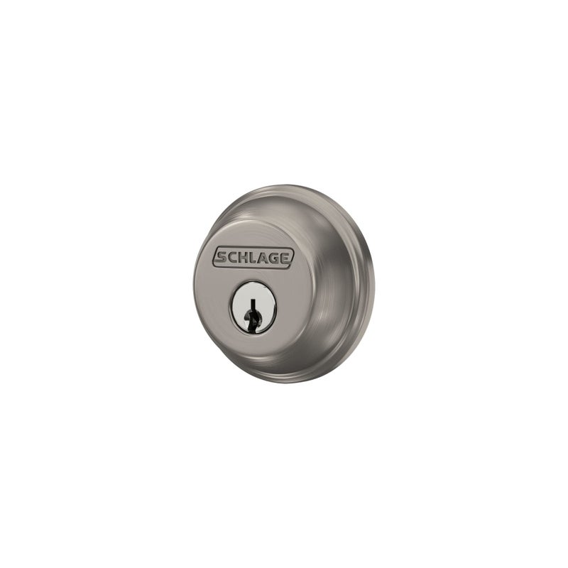 Schlage B60 N 619 Deadbolt, Keyed 1 Side, Highest Residential Security, Satin Nickel - Image 5