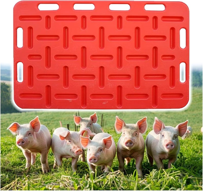 Red Lightweight Livestock Panels,Portable Sturdy Livestock Sorting Panel for Pasture,Animal Guide Board for Pig Hog Cattle Cow Sheep Goat,Easy to Carry (77x47 cm/30.3x18.5 in) - Image 1