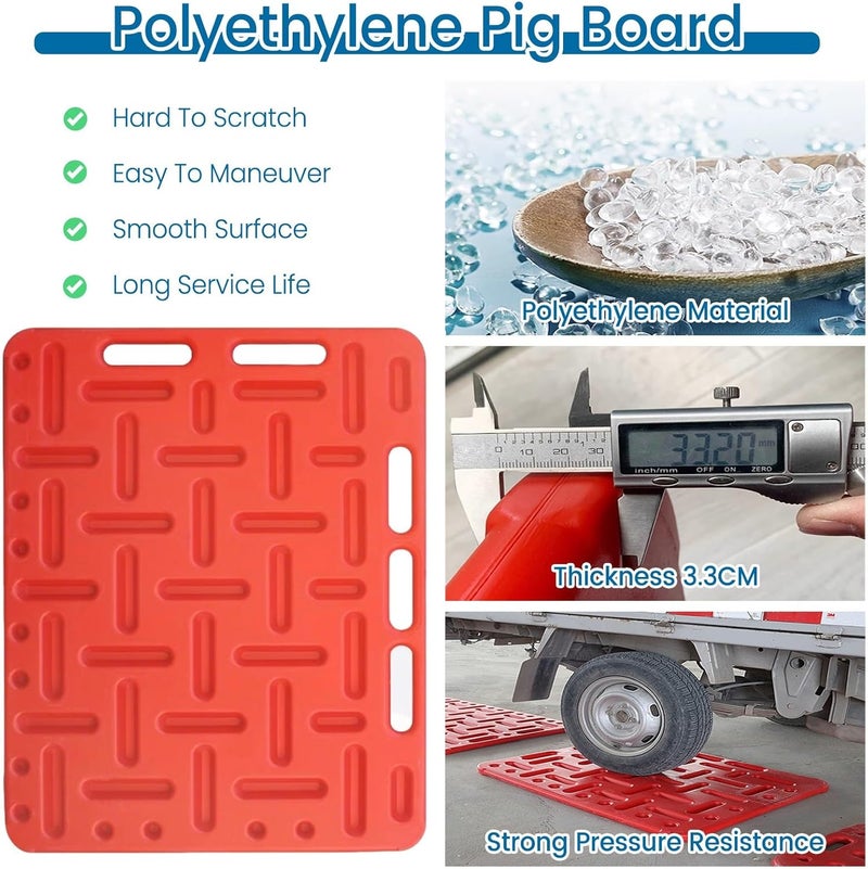 Red Lightweight Livestock Panels,Portable Sturdy Livestock Sorting Panel for Pasture,Animal Guide Board for Pig Hog Cattle Cow Sheep Goat,Easy to Carry (77x47 cm/30.3x18.5 in) - Image 3