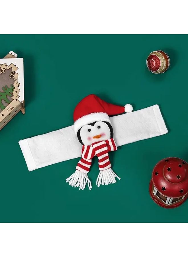 Penguin Christmas Curtain Tie Backs Bohemian Style Santa Reindeer Dolls Snowflake Tassels - Image 1