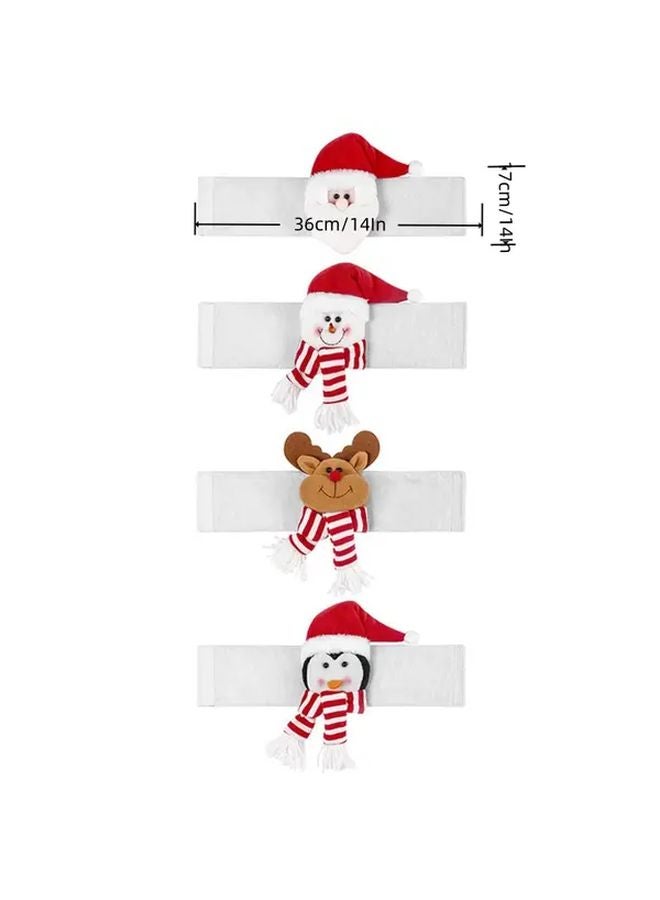Penguin Christmas Curtain Tie Backs Bohemian Style Santa Reindeer Dolls Snowflake Tassels - Image 5