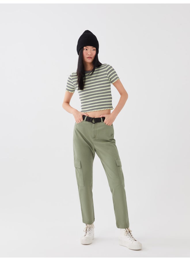 LC WAIKIKI - Slim Fit Women's Cargo Pants With Belt Detail - Image 1