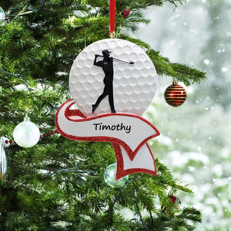 MAXORA Personalized Golf Christmas Ornaments 2025 â€“ Custom Golfer Ornament â€“ Sports Fan Ornament Decorations â€“ Golf Player Gifts for Men â€“ Sport Ornaments - Image 2