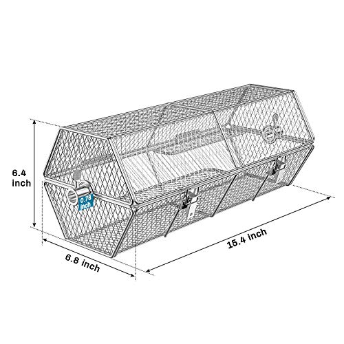 Skyflame Stainless Steel Round Tumble Rotisserie Grill Basket for Partitioned Food Grilling - Fits for 5/16 Inch Square, 3/8 Inch Square, 3/8 Inch Hexagon, 1/2 Inch Hexagon Spit Rods - Image 2