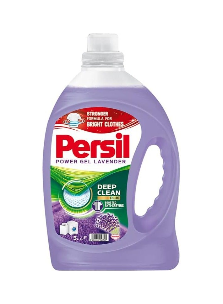 Persil Power Gel Liquid Laundry Detergent, With Deep Clean Technology, Lavender, 3 L - Image 1