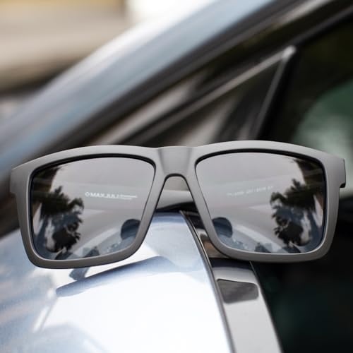 MAXJULI XXL Size Double Extra Large Z87 Sunglasses for Big Wide Heads Men TR90 Ultralight UV400 Protection Glasses 8228 (Matte Black Frame/Gray Lens) - Image 4