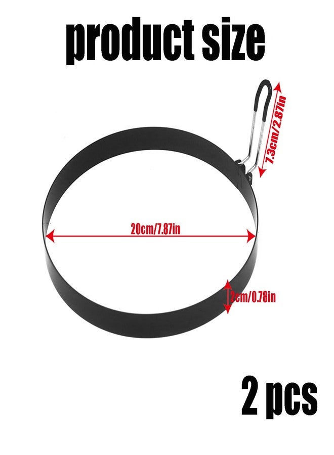 Biunnru 8-Inch Stainless Steel Omelette Ring for Griddle, 2 Count - Image 2