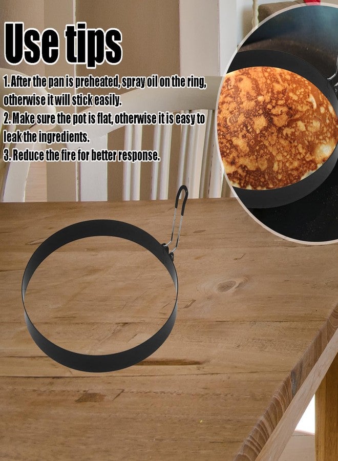 Biunnru 8-Inch Stainless Steel Omelette Ring for Griddle, 2 Count - Image 4