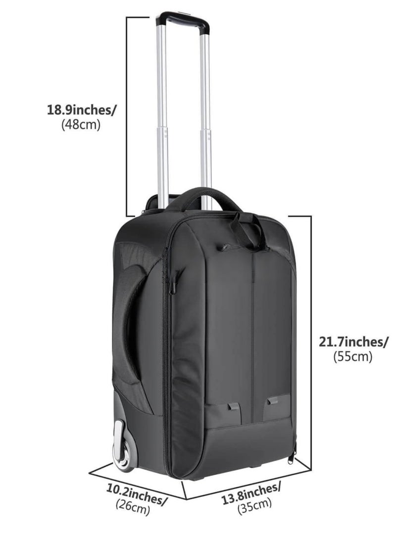 EIRMAI - EMB-NW 3300 Model Eirmai tractor-style backpack for  1 camera, 5 lenses,. Waterproof with a space for a 48cm folded tripod. Made of 1000D nylon in black. - Image 1