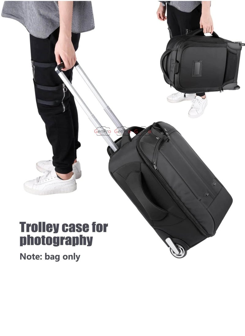 EIRMAI - EMB-NW 3300 Model Eirmai tractor-style backpack for  1 camera, 5 lenses,. Waterproof with a space for a 48cm folded tripod. Made of 1000D nylon in black. - Image 1