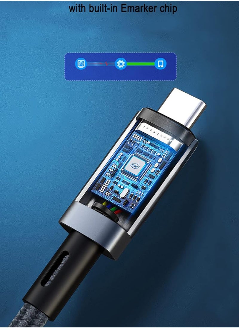 Rock Pow - Full-Featured USB C Cable for Video Data and 240W Fast Charging 40Gbps Super Speed USB4.0 Cord and 8K 60Hz Monitor Link Compatible with All Thunderbolt 3 and 4 1m/3.3ft - Image 1