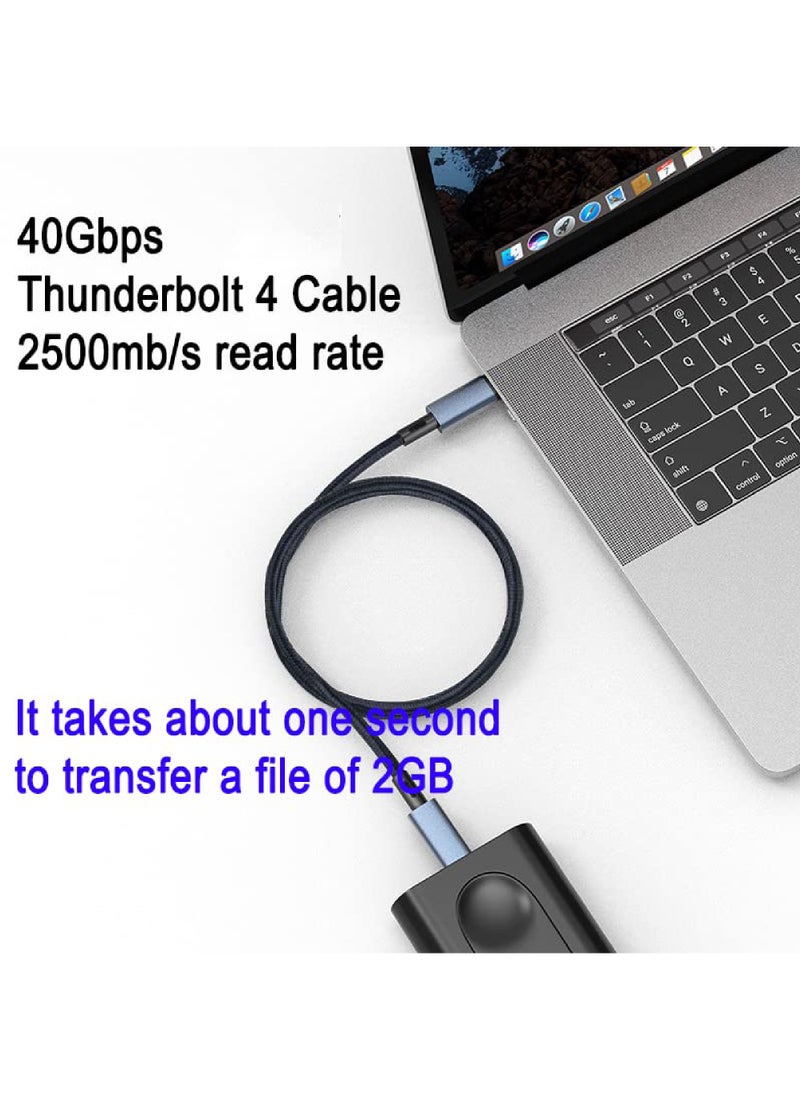 Rock Pow Full-Featured USB C Cable for Video Data and 240W Fast Charging 40Gbps Super Speed USB4.0 Cord and 8K 60Hz Monitor Link Compatible with All Thunderbolt 3 and 4 1m/3.3ft  - Image 2
