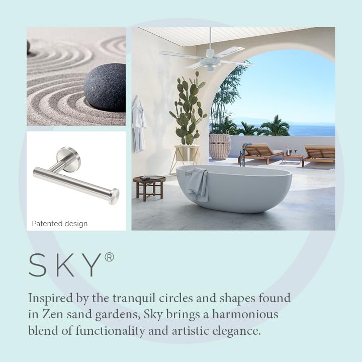 جاتكو Gatco 5563 Sky Evalet Paper حامل الساتان النيكل - Image 5