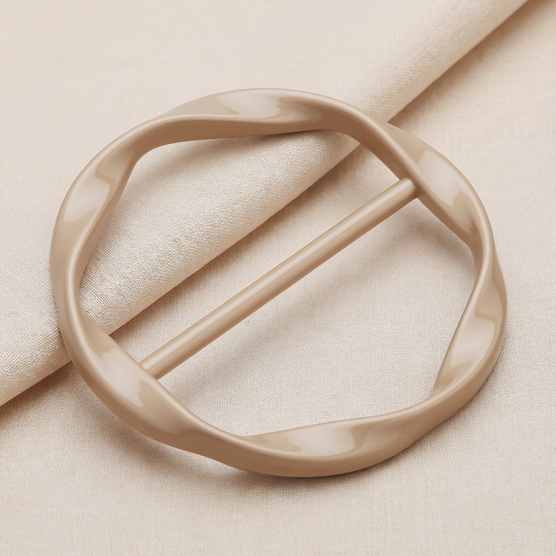 No Snag Twisted Scarf Ring Buckle Non Sharp Edges No Tear Fabric Protective Clip - Image 2